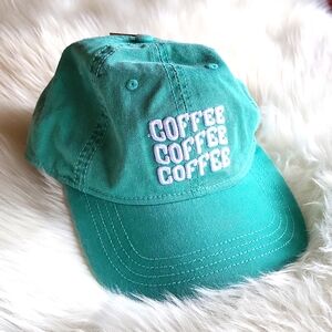 Coffee Lovers Baseball Hat Teal
